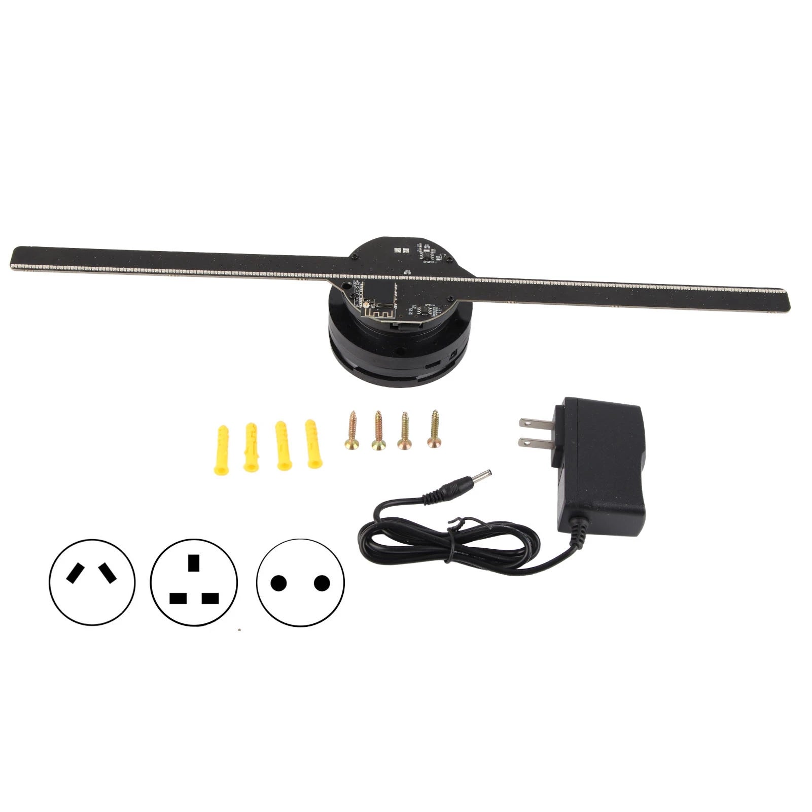 3D-Hologramm-Ventilator 224 LED-Lichtperlen