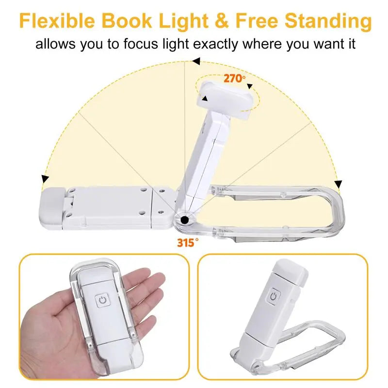LED USB Wiederaufladbare Buchlampe Leselampe Augenschutz