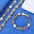 Vergoldete Hip-Hop Edelsteinkette