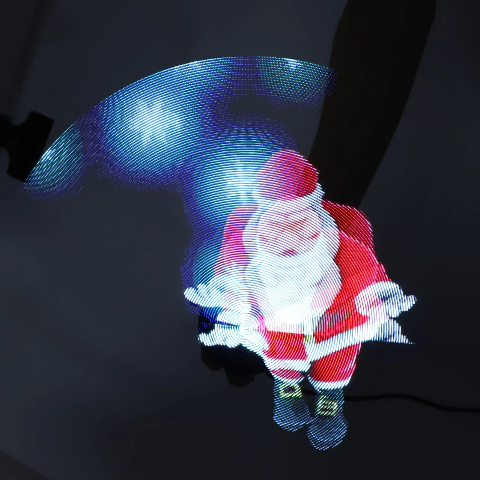 3D-Hologramm-Ventilator 224 LED-Lichtperlen